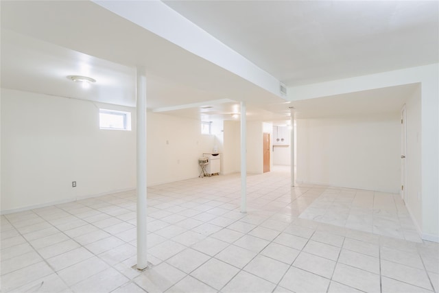 32-12 208th St, Bayside, NY 11361 - basement featuring light tile patterned flooring and visible vents