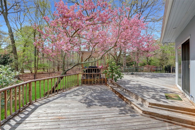 view of wooden terrace