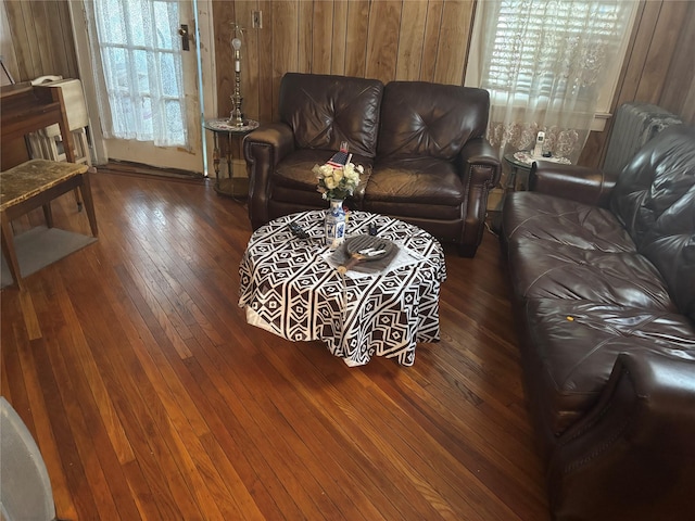 living room featuring hardwood / wood-style floors