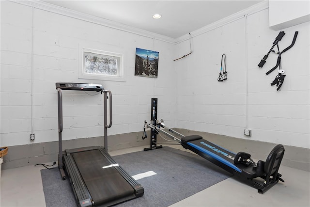 view of exercise area