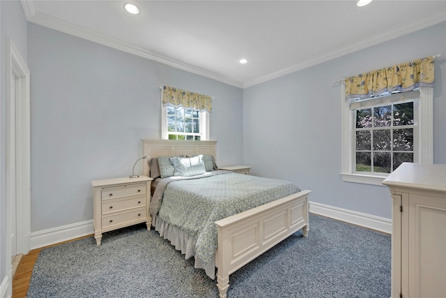 85 Woodlands Rd, Harrison, NY 10528 - bedroom featuring baseboards, recessed lighting, and crown molding