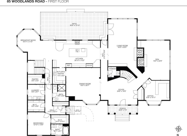85 Woodlands Rd, Harrison, NY 10528 - floor plan / room layout