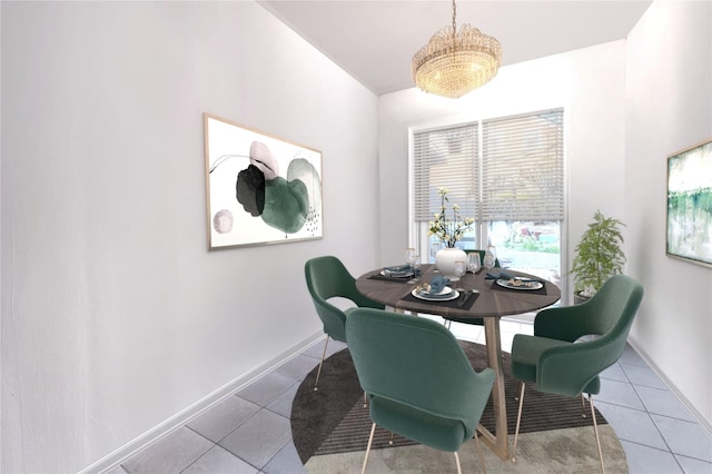 47-65 196th St, Flushing, NY 11358 - dining area with a chandelier and tile patterned floors
