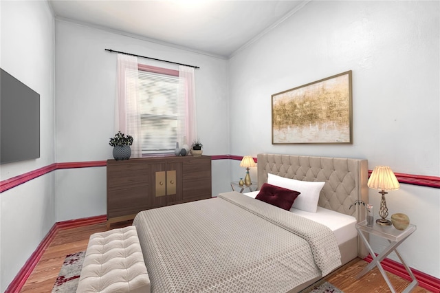 47-65 196th St, Flushing, NY 11358 - bedroom featuring wood finished floors and ornamental molding