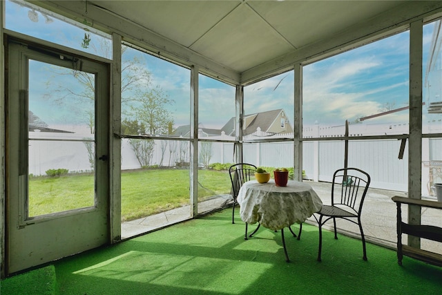 view of sunroom / solarium