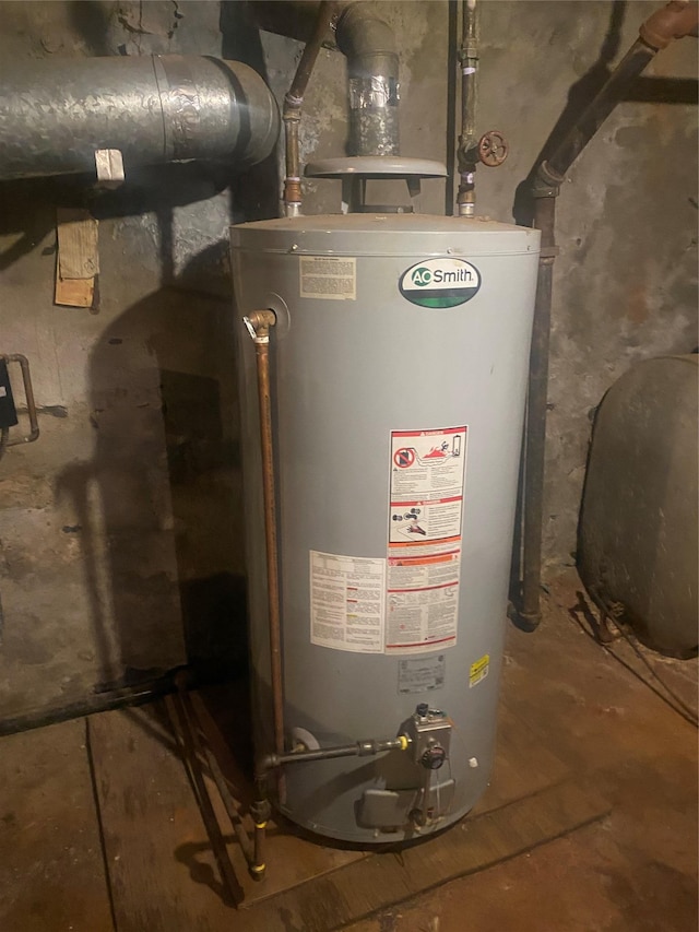 utilities featuring water heater and heating fuel