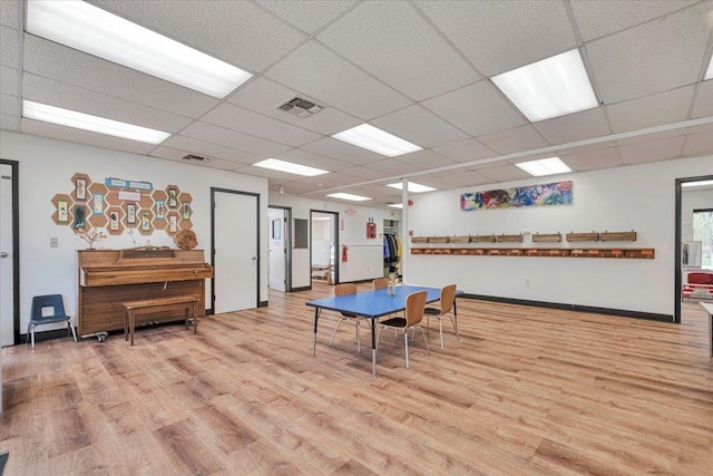 4 Glenna Dr, Carmel, NY 10512 - recreation room with visible vents, wood finished floors, and a drop ceiling