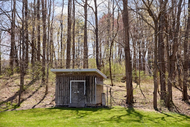 view of shed