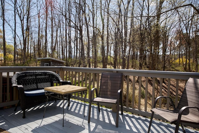 view of wooden deck