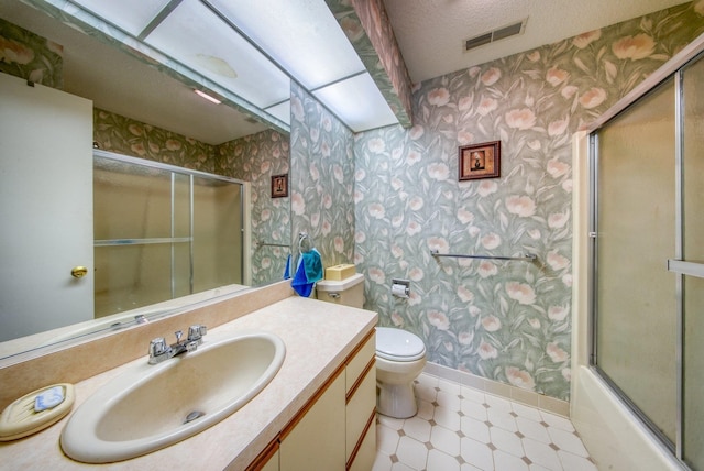 10 Joe D Dr Unit 10B, Callicoon, NY 12723 - bathroom featuring tile patterned floors, baseboards, visible vents, wallpapered walls, and vanity