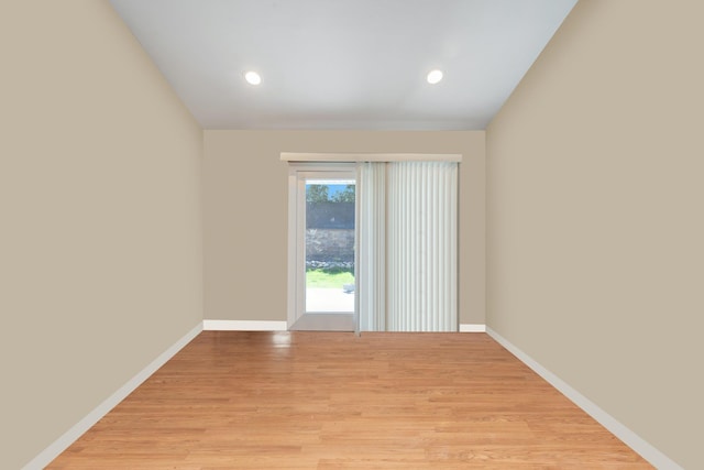 92 Dovecote Ln, Commack, NY 11725 - empty room with recessed lighting, baseboards, and light wood finished floors