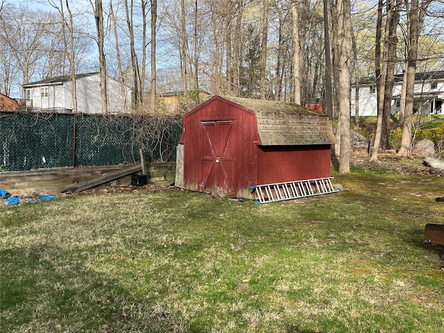 view of shed