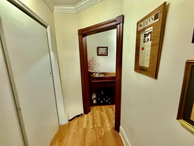 2 Lockwood Ave Unit 2B, Bronxville, NY 10708 - corridor with ornamental molding and light wood-style flooring