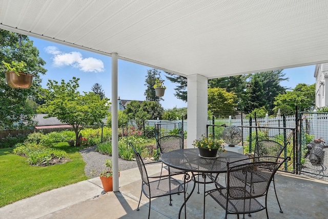 1449 Riverview Ave, Peekskill, NY 10566 - view of patio featuring outdoor dining area
