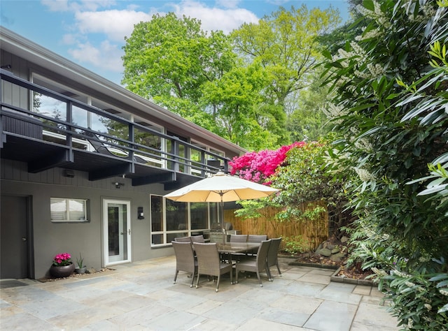 view of patio / terrace featuring outdoor dining space