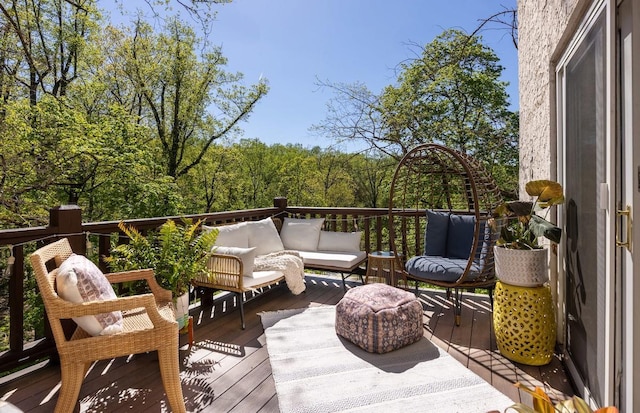 deck with outdoor lounge area