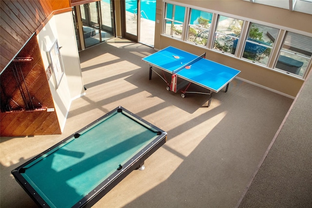 52 Round Hill Rd, Dobbs Ferry, NY 10522 - game room featuring carpet flooring and baseboards