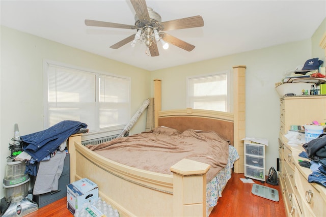 16 Alberta Ave, Staten Island, NY 10314 - bedroom with a ceiling fan and wood finished floors