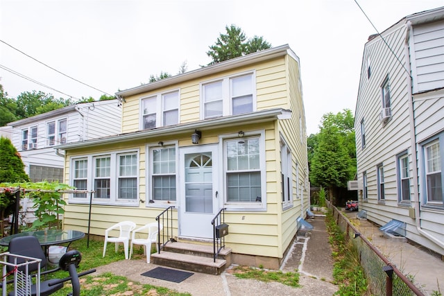 6 Walnut Pl, Great Neck, NY 11021 - rear view of property with fence and entry steps