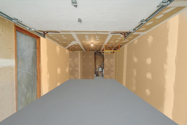 basement featuring a garage