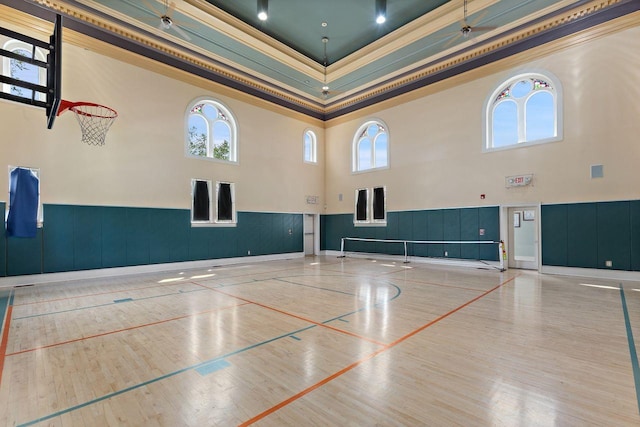 view of sport court with plenty of natural light and community basketball court