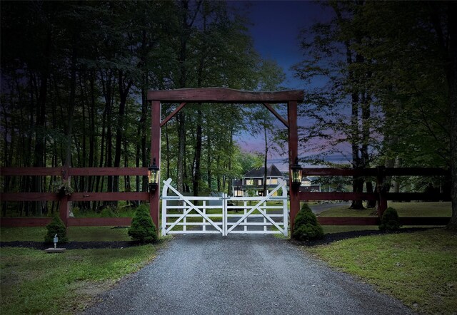 1081 E Mountain Rd S, Cold Spring, NY 10516 - view of gate at dusk