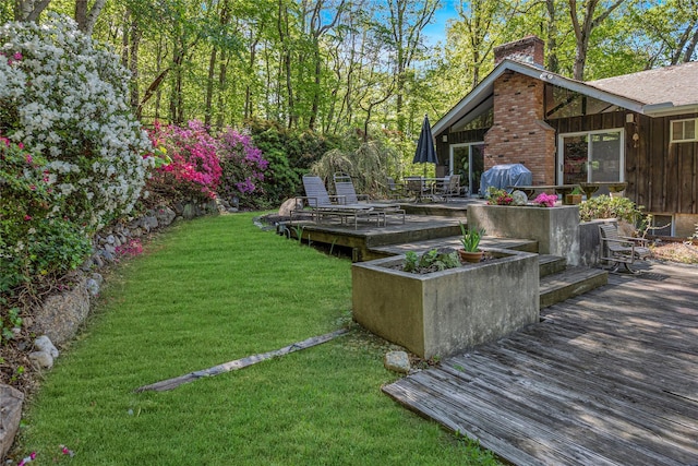 9 Salonga Woods Rd, Northport, NY 11768 - view of green lawn featuring a deck