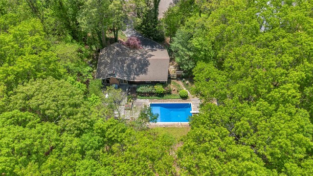 9 Salonga Woods Rd, Northport, NY 11768 - view from above of property with a pool