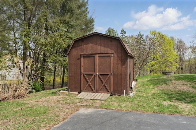 view of shed