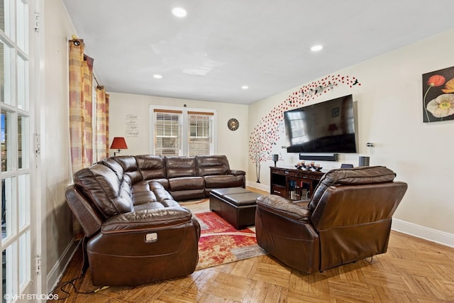 66 Vernon Ave, Mount Vernon, NY 10553 - living room featuring baseboards and recessed lighting