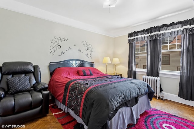 66 Vernon Ave, Mount Vernon, NY 10553 - bedroom with radiator, baseboards, and ornamental molding