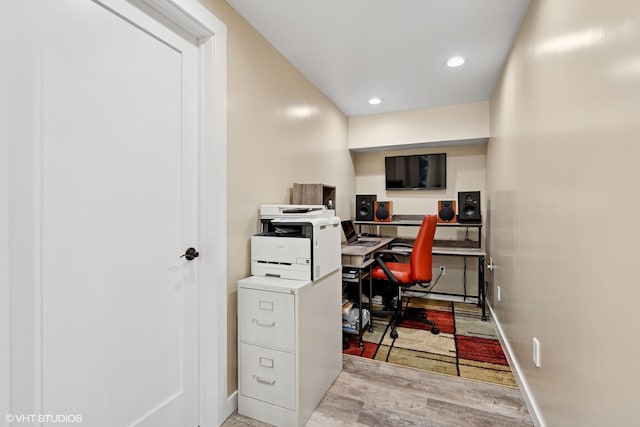 66 Vernon Ave, Mount Vernon, NY 10553 - office space featuring wood finished floors, baseboards, and recessed lighting