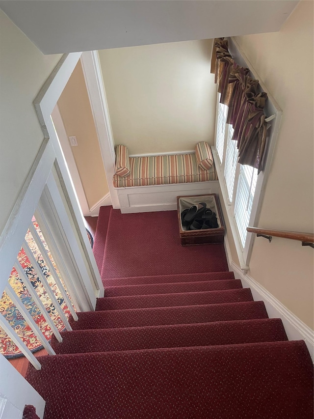20815 38th Ave, Bayside, NY 11361 - stairway with carpet floors and baseboards