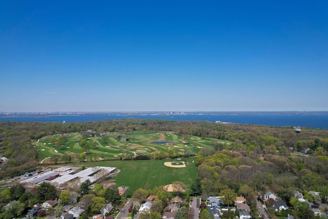 44 Harbor Hills Dr, Port Washington, NY 11050 - drone / aerial view featuring a residential view, a water view, and view of golf course