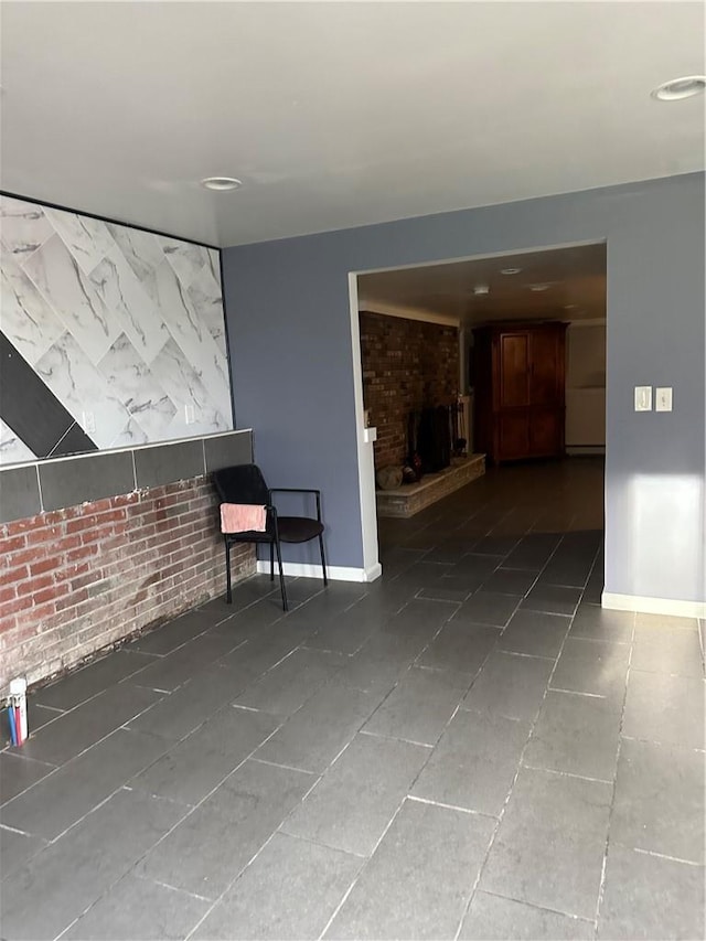 7 Ash St, New Windsor, NY 12553 - lobby featuring brick wall and recessed lighting
