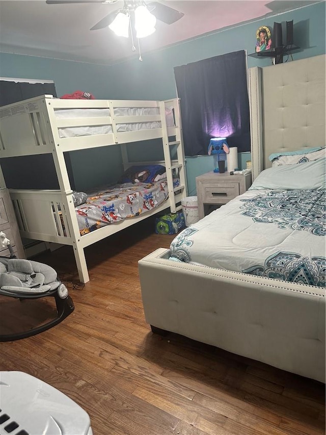 7 Ash St, New Windsor, NY 12553 - bedroom with wood finished floors and a ceiling fan