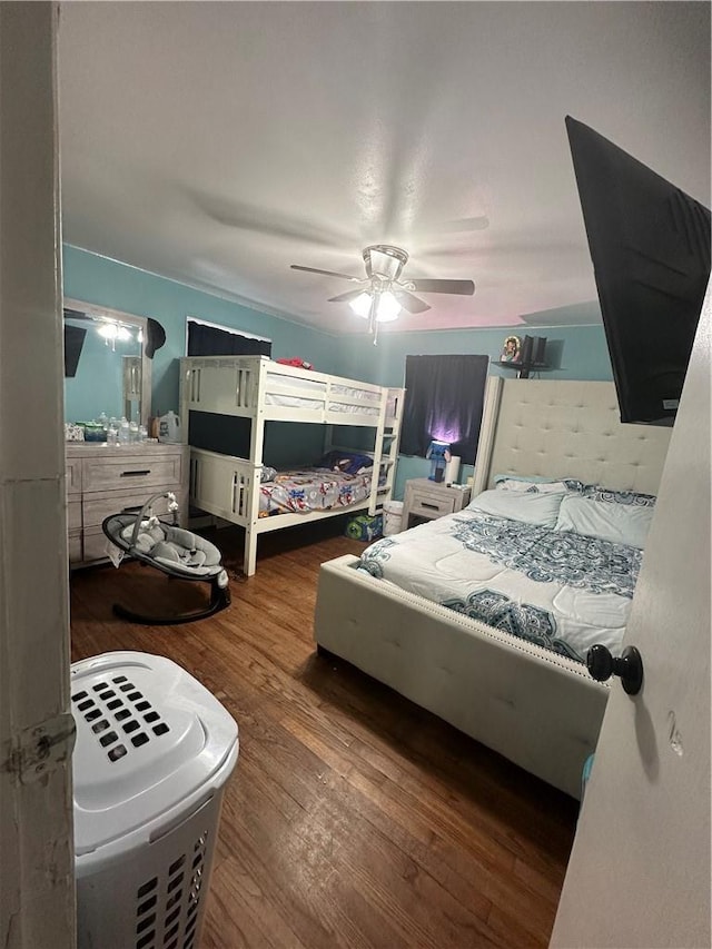 7 Ash St, New Windsor, NY 12553 - bedroom featuring wood finished floors and a ceiling fan