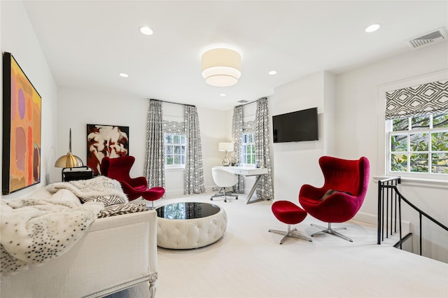 2 Fargo Ln, Irvington, NY 10533 - living room with recessed lighting, carpet flooring, and baseboards