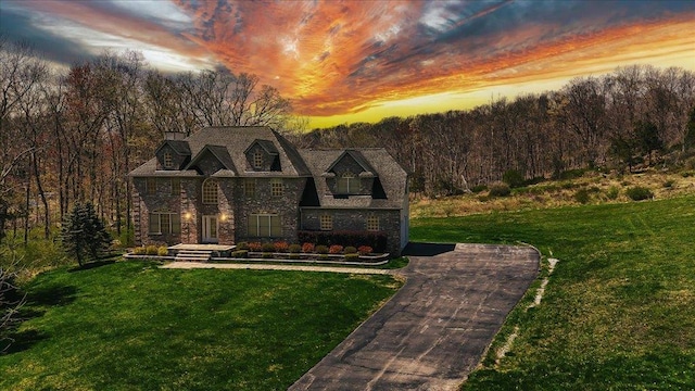 11 Saddle Hill Rd, Chester, NY 10918 - view of front of house with a chimney and a front yard