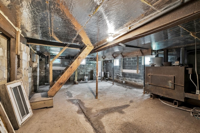 85 Woodard Rd, Parksville, NY 12768 - basement with stairway and water heater