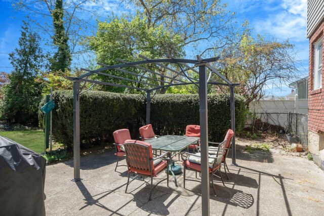 7 Hedge Ln, Centereach, NY 11720 - view of patio / terrace featuring outdoor dining area and fence