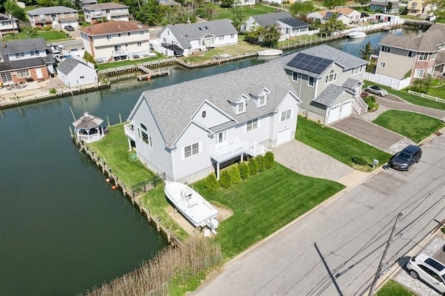 10 Delta Rd, Massapequa, NY 11758 - aerial view of residential area featuring a nearby body of water