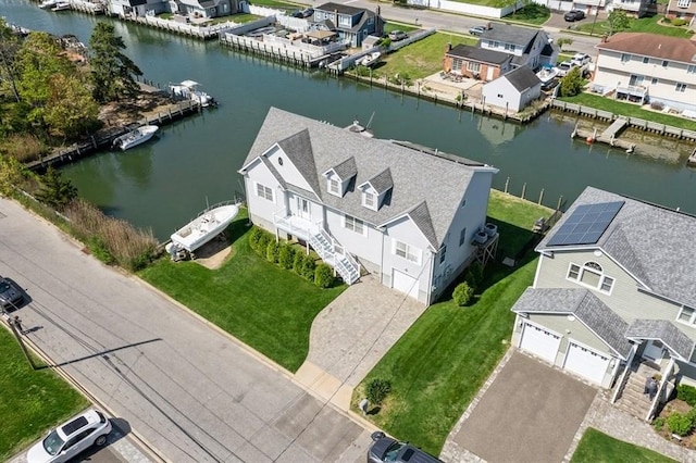 10 Delta Rd, Massapequa, NY 11758 - aerial view of residential area with a nearby body of water