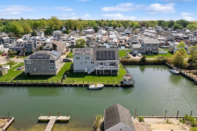 10 Delta Rd, Massapequa, NY 11758 - aerial view of residential area with a large body of water
