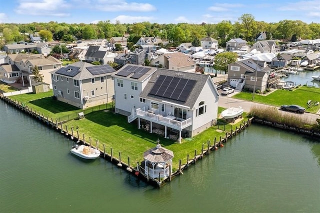 10 Delta Rd, Massapequa, NY 11758 - aerial view of residential area featuring a large body of water