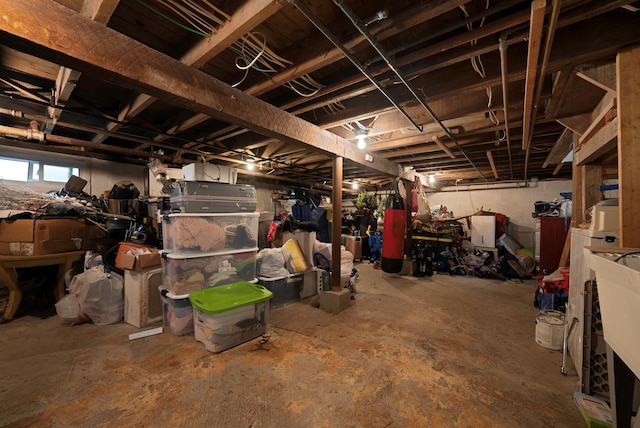view of basement