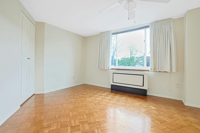 1270 N Ave Unit 3E, New Rochelle, NY 10804 - empty room featuring ceiling fan and baseboards