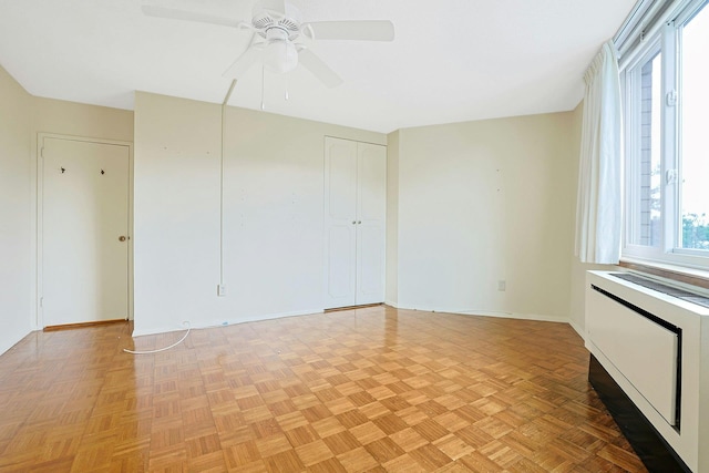 1270 N Ave Unit 3E, New Rochelle, NY 10804 - spare room with ceiling fan and baseboards