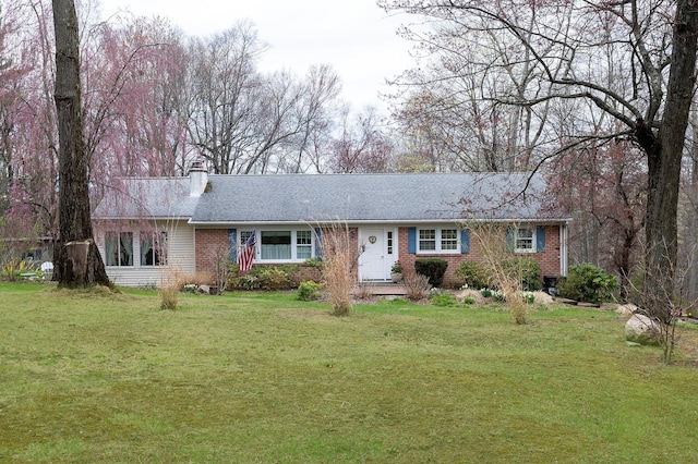 125 Tick Tock Way, Stanfordville, NY 12581 - ranch-style house featuring a front yard and brick siding