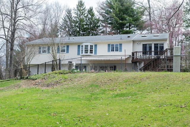 125 Tick Tock Way, Stanfordville, NY 12581 - back of house featuring stairway and a deck